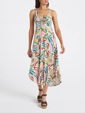 Z Supply Jamie Dress Leaf Print Size XL